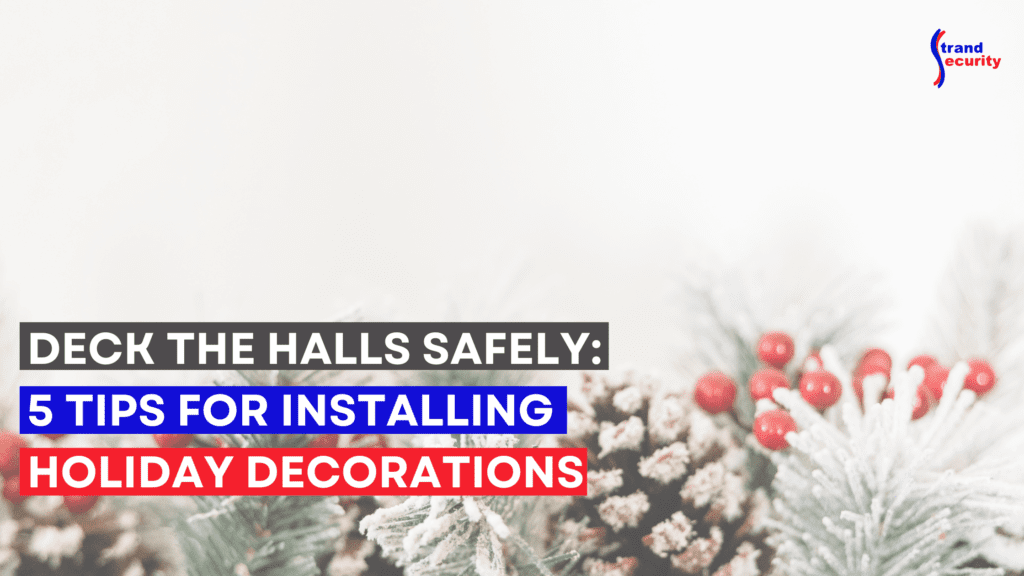 installing holiday decorations