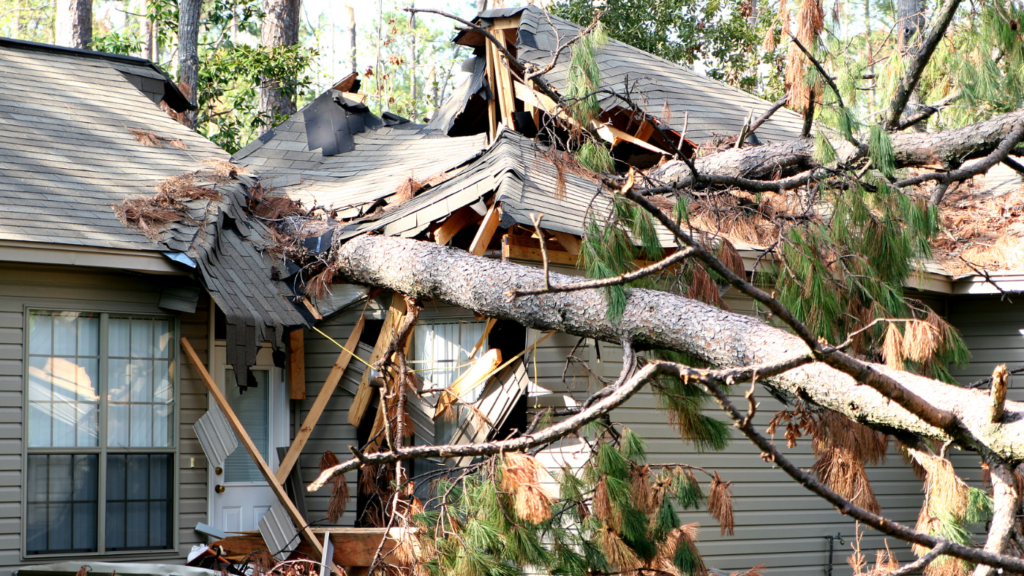 damage to a home from a hurricane