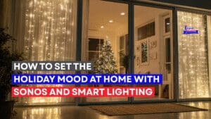 view of a home decorated for Christmas with lights and a christmas tree, putting the occupants in a holiday mood